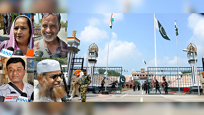 Busy day at Attari border as Indians, Pakistanis return home